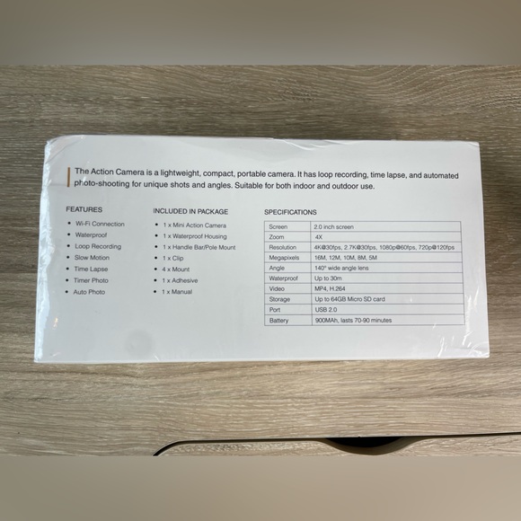 NWT Action Camera - Picture 2 of 6